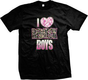 Camo Country Boy Logo - I Love Redneck Boys Pink Camo Heart Boys Mens T Shirt