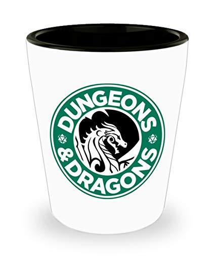Funny Starbucks Logo - Dungeons and Dragons Coffee Starbucks Logo Parody White