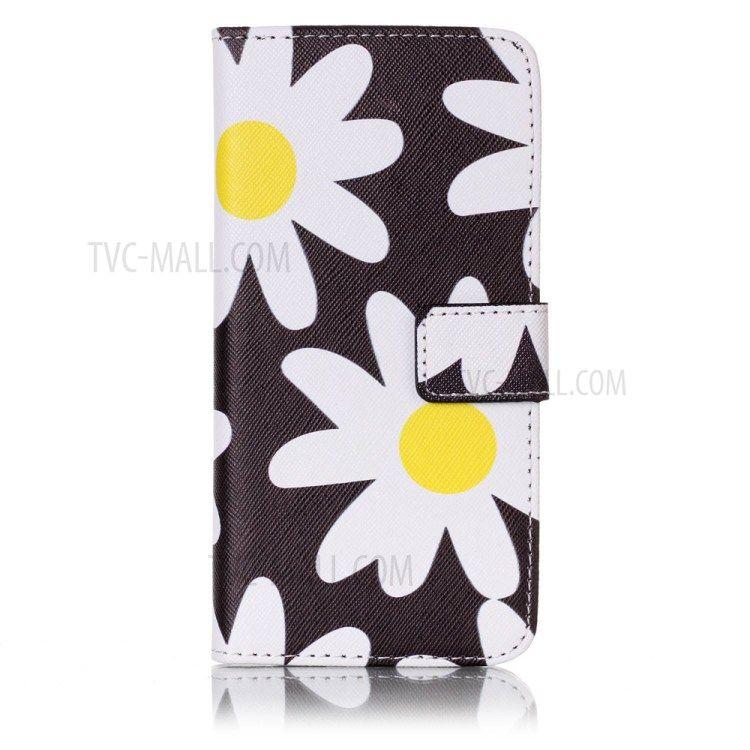 Pixel Daisy Logo - Pattern Printing Mobile Accessory Leather Flip Wallet for Google
