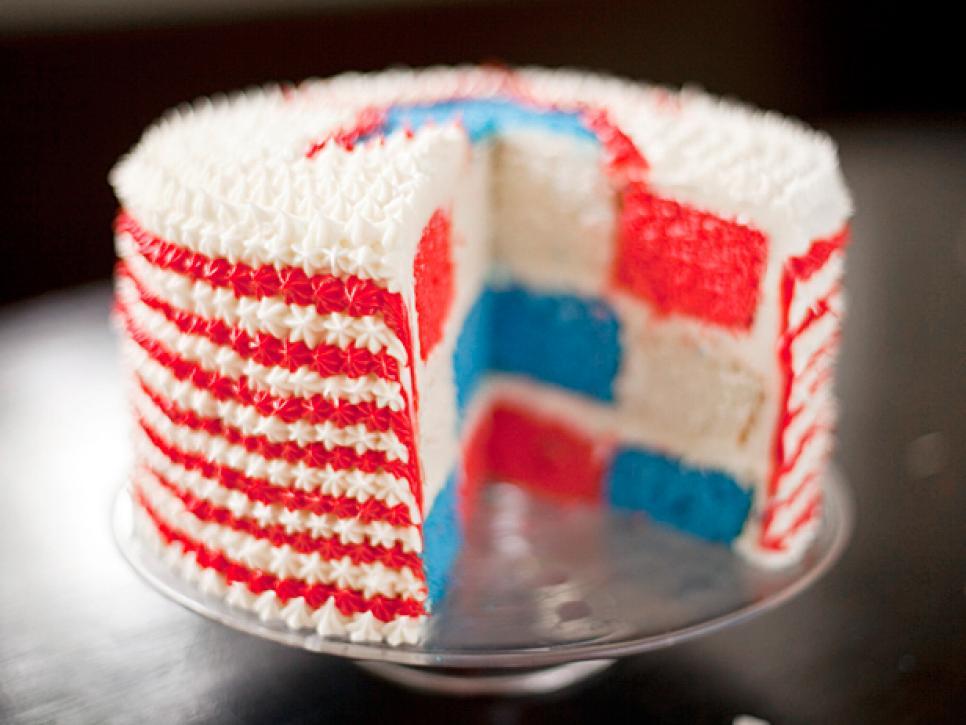 Red White and Blue Food Logo - 4th of July Flag Cake Recipe : Cooking Channel. Summer Dessert