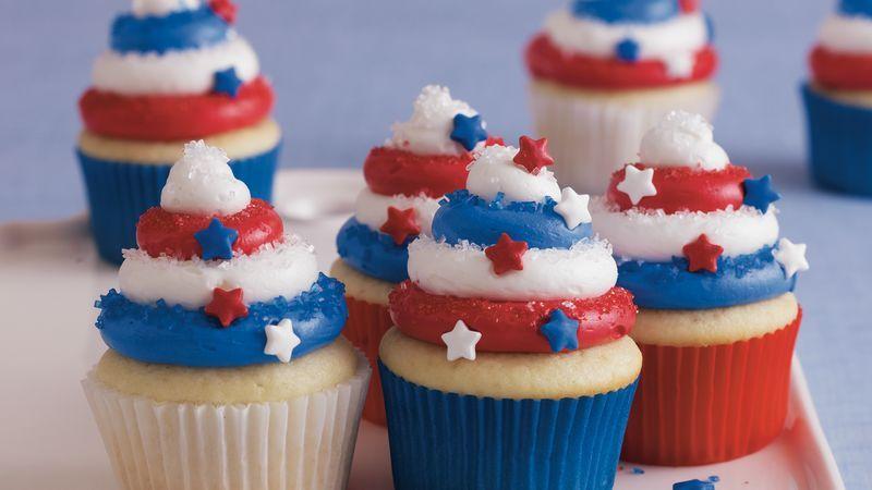 Red White and Blue Food Logo - Red, White and Blue Cupcakes Recipe