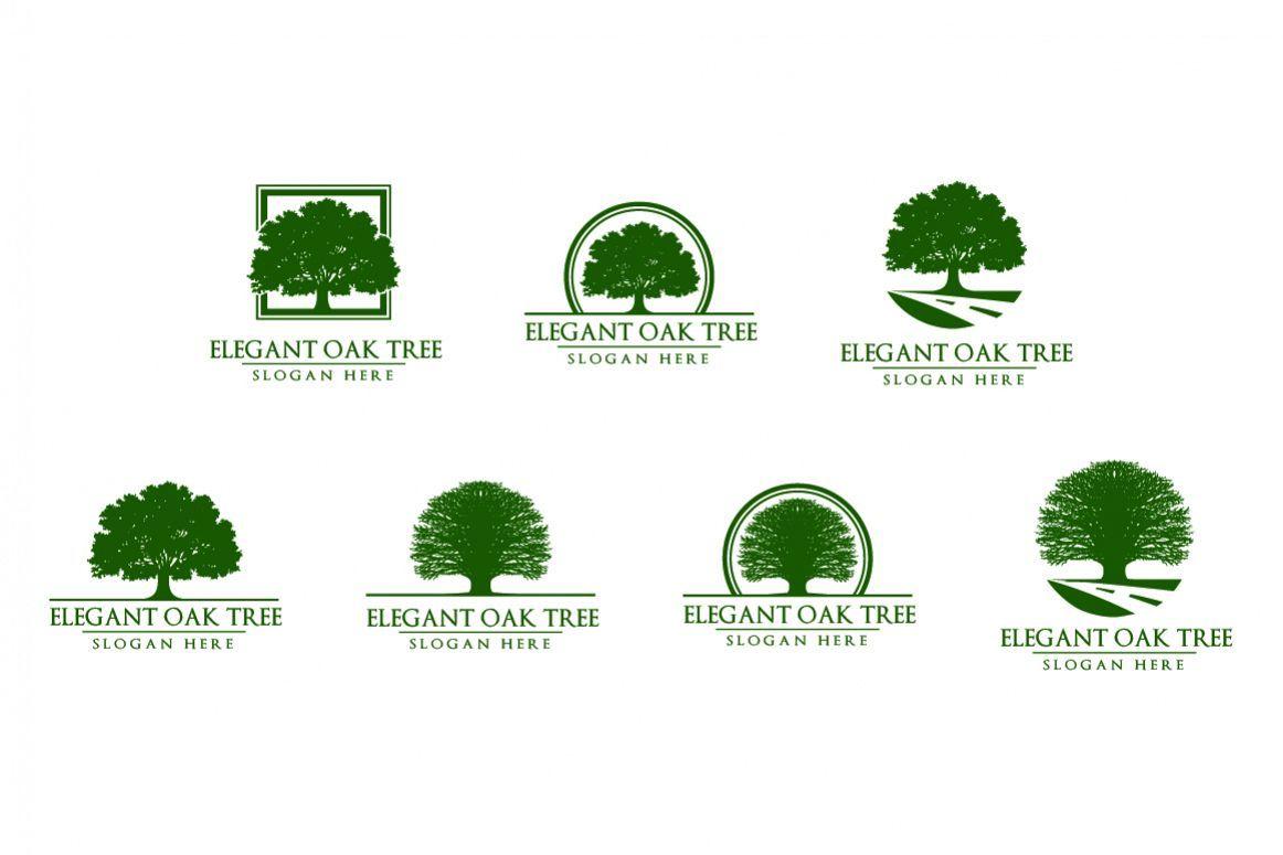 Oak Tree Logo - Green oak tree logo vol 1