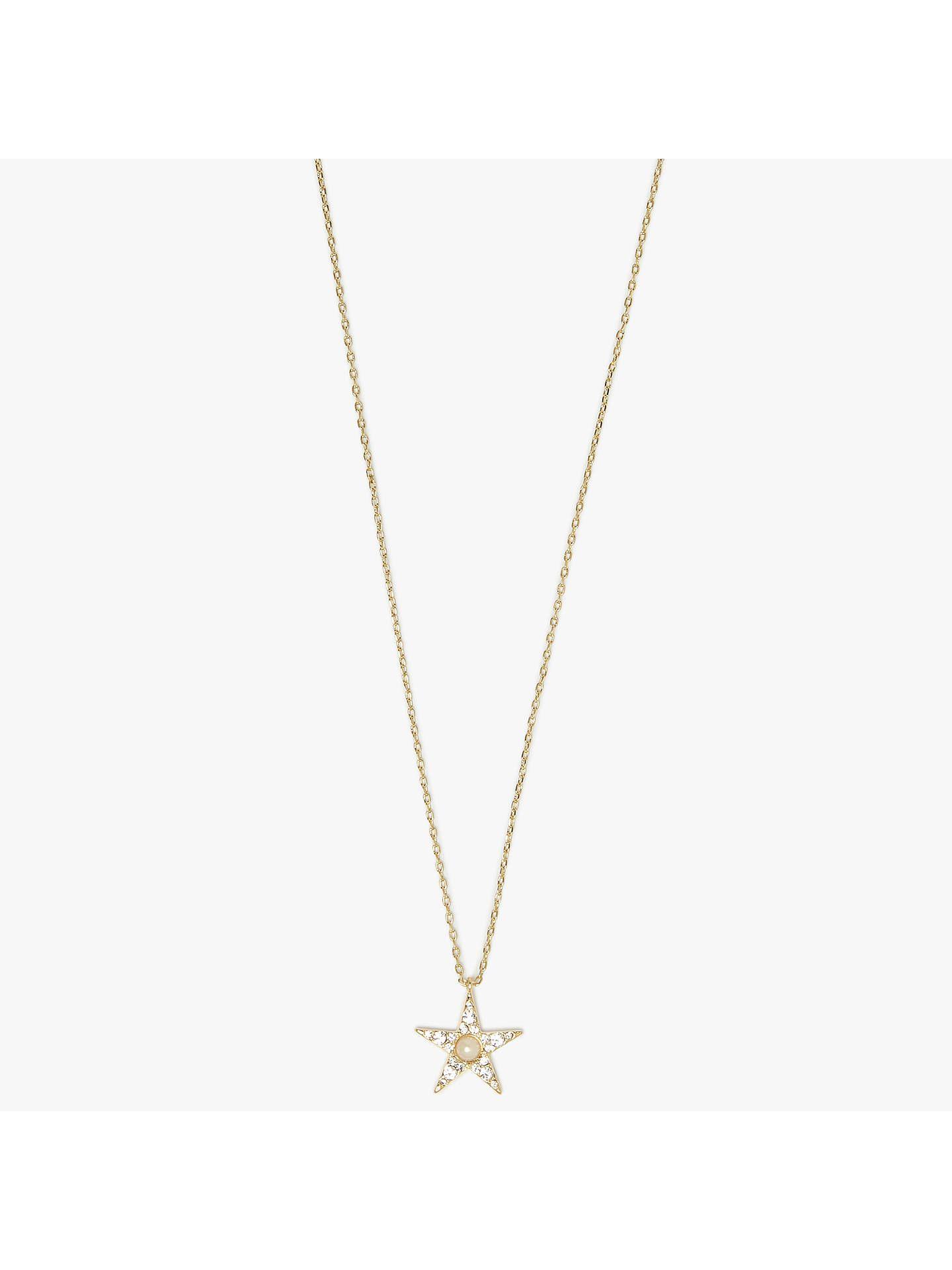 Spade with White Star Logo - kate spade new york Pave Star Pendant Necklace, Rose Gold at John