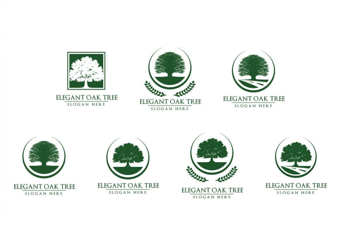 Oak Tree Logo - Green Oak Tree Logo vol 3