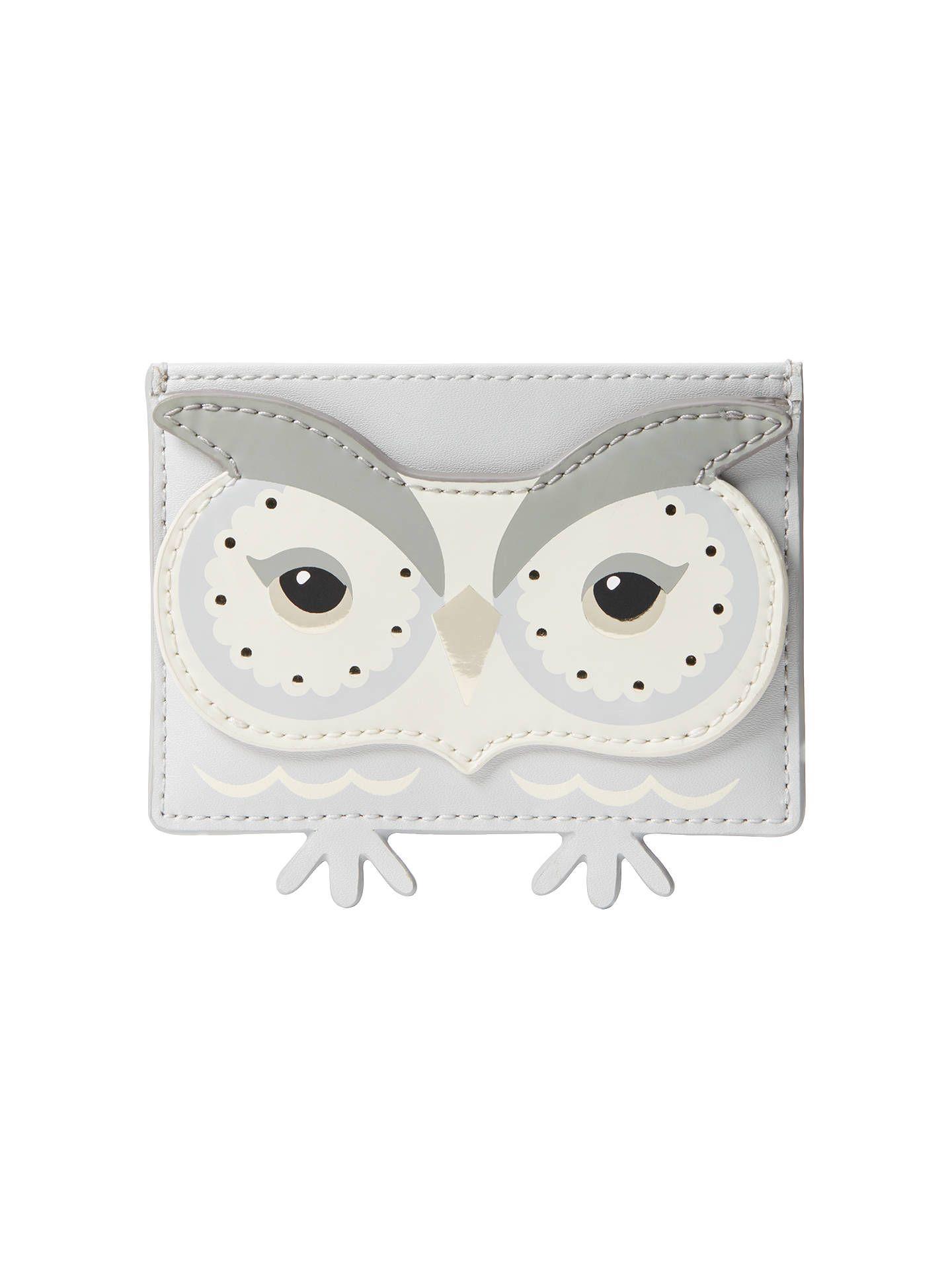 Spade with White Star Logo - kate spade new york Star Bright Owl Leather Card Holder, Multi at