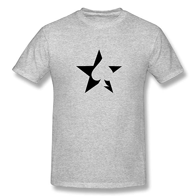 Spade with White Star Logo - Richard L Mens T Shirts Funny Spade Star White: Clothing