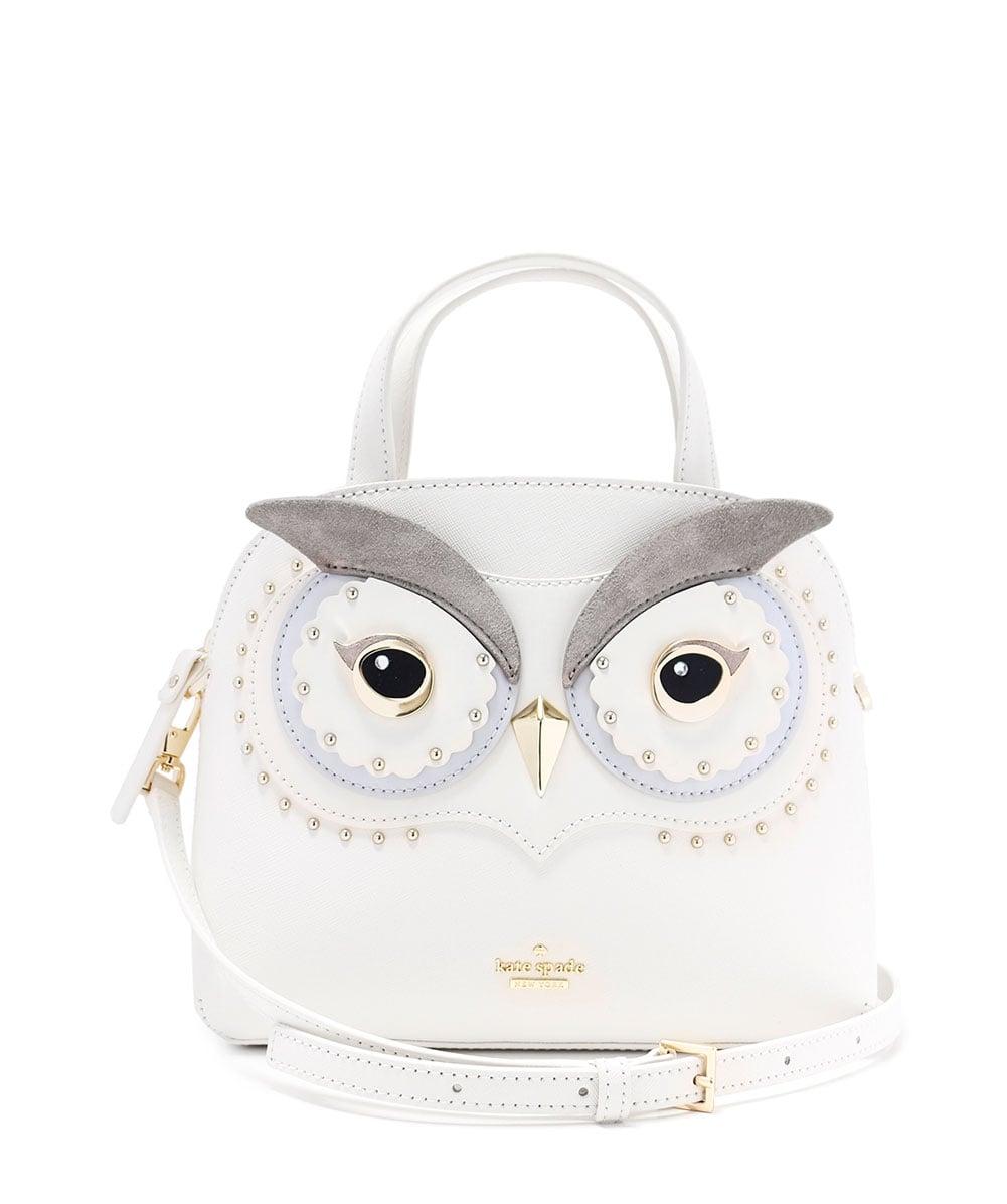 Spade with White Star Logo - Kate Spade New York Leather Star Bright Owl Lottie Bag