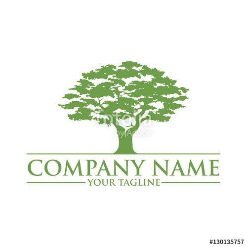 Oak Tree Logo - Simple And Modern Green Oak Tree Logo