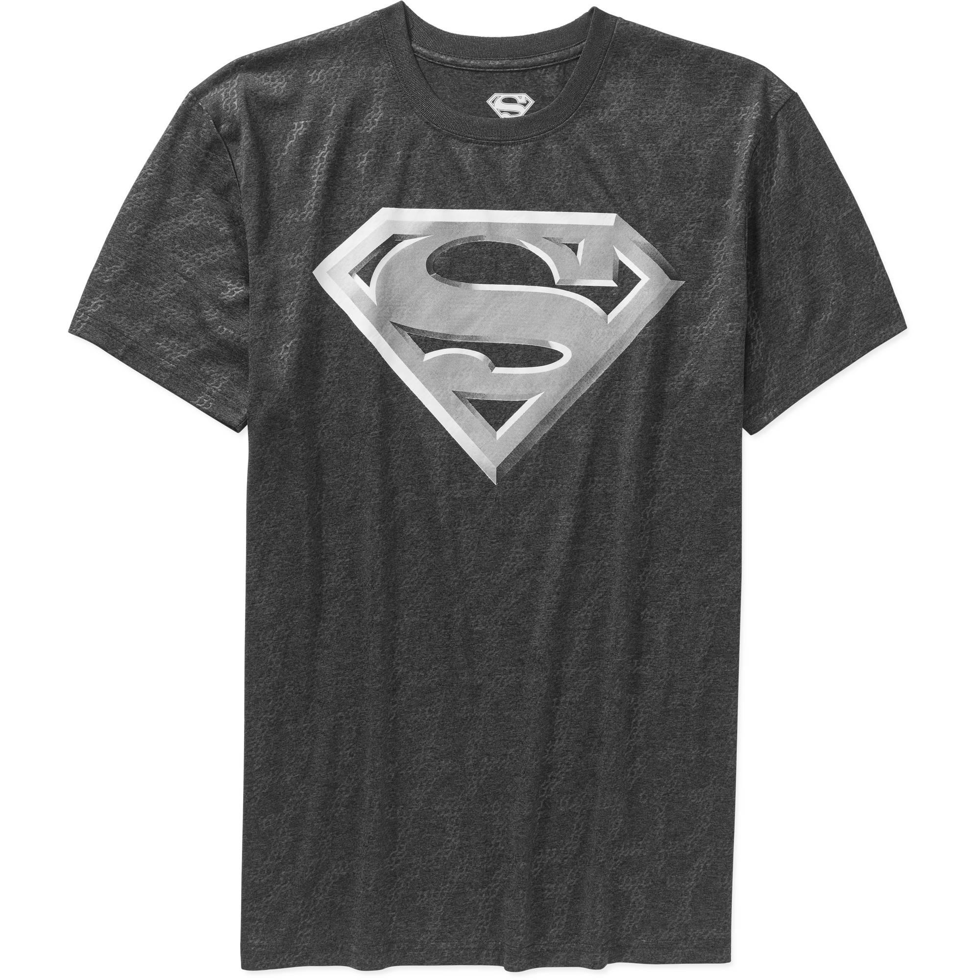 Wallmart Pictures of S Logo - DC - Superman Men's Logo Graphic Tee, up to Size 3XL - Walmart.com