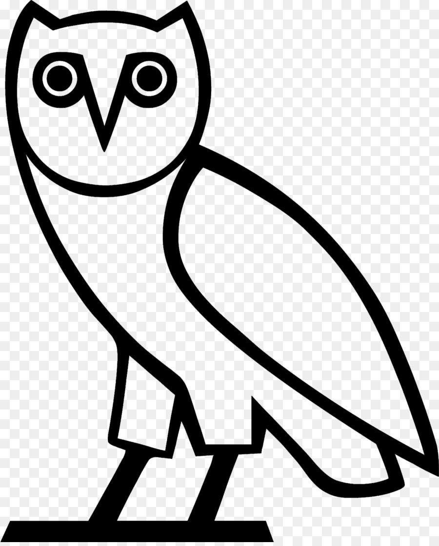 Black and White Owl Logo - T-shirt Owl Logo OVO Sound Decal - Gold Owl Cliparts png download ...