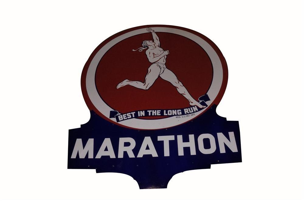 Marathon Oil Company Logo - Worthy of bragging rights large 1940's Marathon Oil double-si
