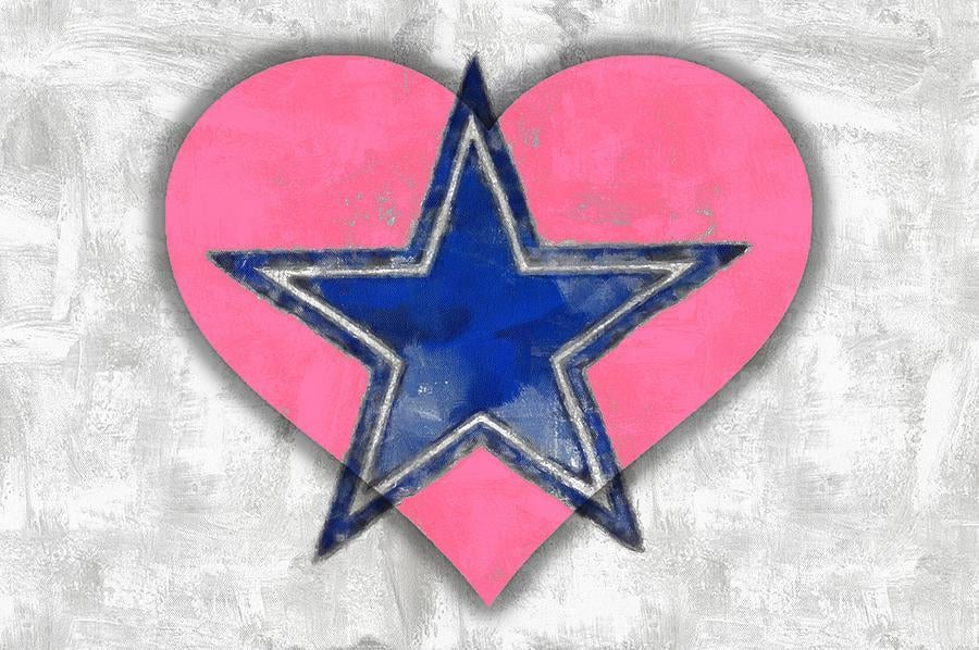 Pink Dallas Cowboys Logo - My Heart Belongs To The Dallas Cowboys Digital Art by Carrie OBrien ...