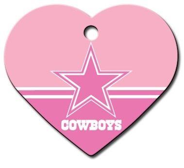 Pink Dallas Cowboys Logo - Pink Dallas Cowboys Engraved Pet ID Tags| Hot Dog Collars