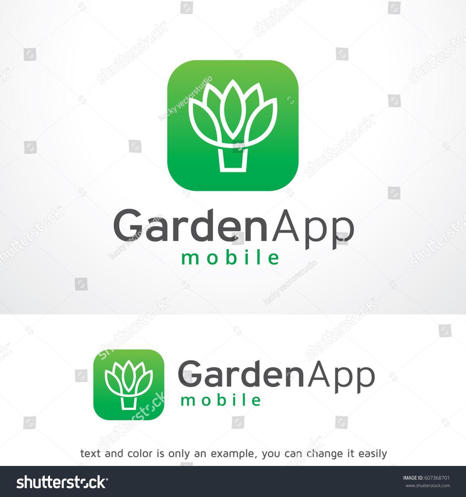 Stocks App Logo - Garden App Logo Template Vector Design Stock Vector (Royalty Free ...