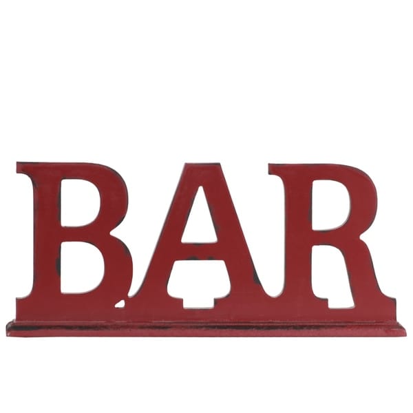 Rectangular White with Red Letters Logo - Shop UTC45306: Wood Alphabet Tabletop Decor Letter BAR