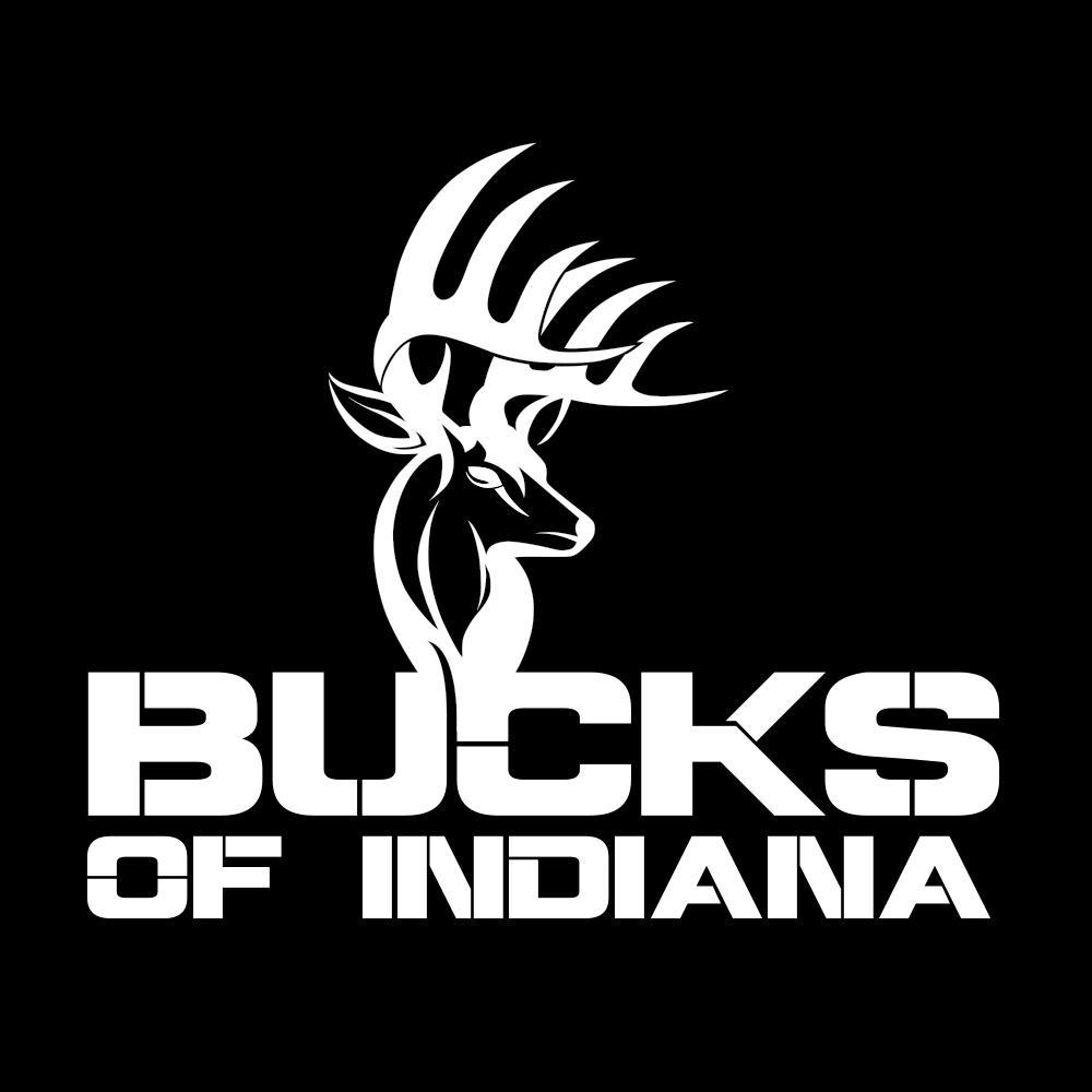 White Indiana Logo - Bucks of Indiana Full Logo Decal