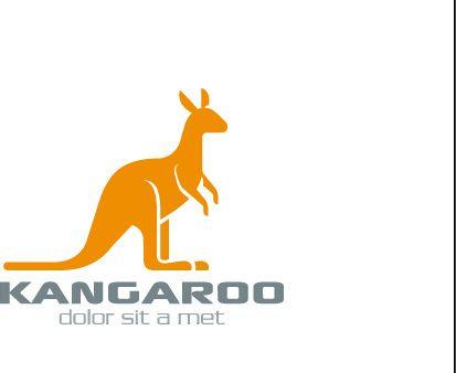 Kangaroo as Logo - Simple kangaroo logo design vector Free vector in Encapsulated ...