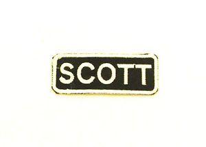 Scott Name Logo - SCOTT Name Tag Patch Iron on or sew on for Shirt Jacket Vest New ...