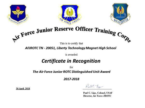 Air Force JROTC Logo - Liberty AFJROTC Receives Award