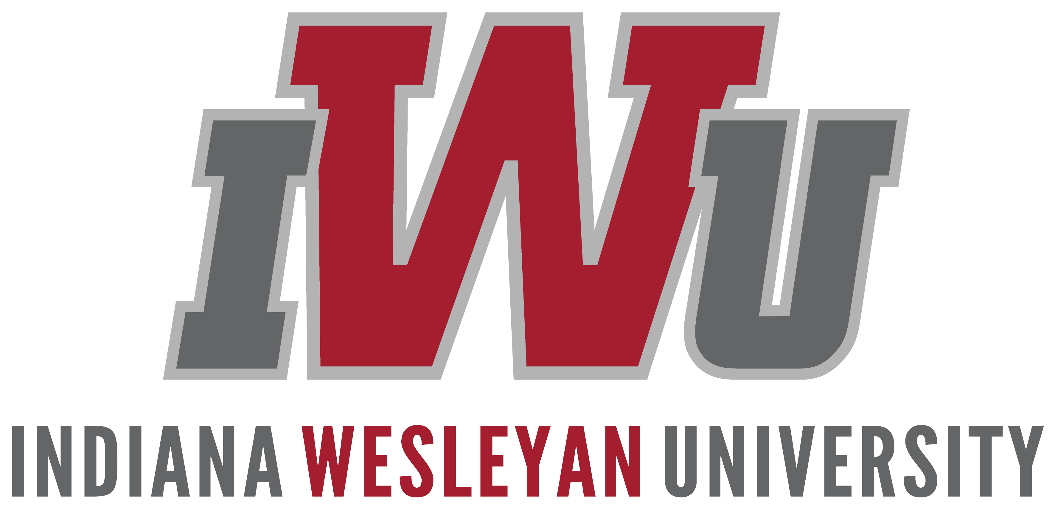 White Indiana Logo - IWU Master Logo. Visual Identity. About. Indiana Wesleyan University