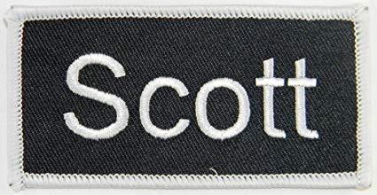Scott Name Logo - Amazon.com: Scott Name Tag Patch Uniform ID Work Shirt Badge ...