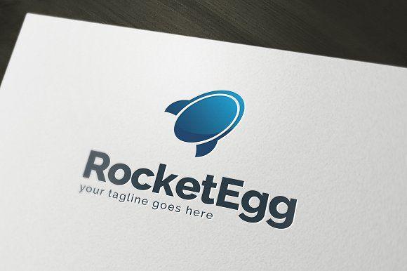 Egg Form Logo - Rocket Egg Logo Template ~ Logo Templates ~ Creative Market