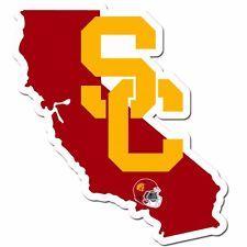 USC Logo - Siskiyou NCAA Home State Decal White USC Trojans 5 Inches