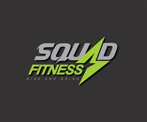 Grey Green Logo - Bold, Modern, Training Logo Design for Squad Fitness