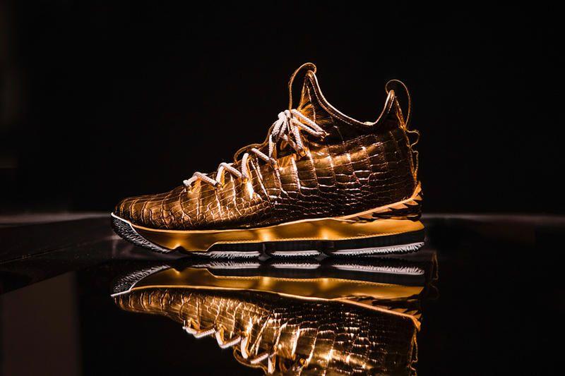 Gold LeBron Logo - The Shoe Surgeon & Nike Unveil Gold LeBron 15 | HYPEBEAST