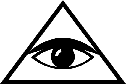 Black and White Triangle with Eye Logo - Triangle Symbol - Meaning and Representation