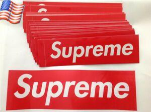 NYC Supreme Box Logo - US 100pcs Supreme Box Logo Red Sticker Vinyl Decal Skateboard NYC