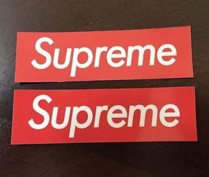 NYC Supreme Box Logo - 2) Supreme box logo red sticker vinyl decal skateboard NYC bumper ...
