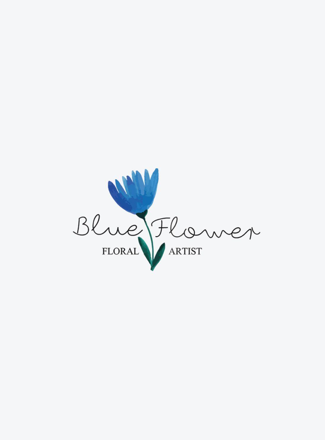 Blue Flowers Logo - Portfolio | Blue flowers, Logos and Business