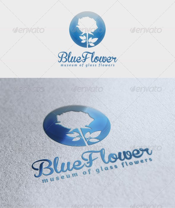 Blue Flowers Logo - Blue Flower Logo by EmilGuseinov | GraphicRiver
