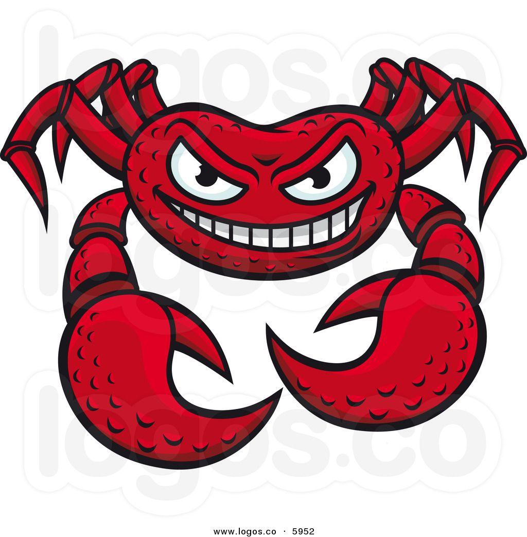 Crab Sports Logo - royalty-free-vector-of-a-grinning-mean-crab-logo-by-seamartini ...