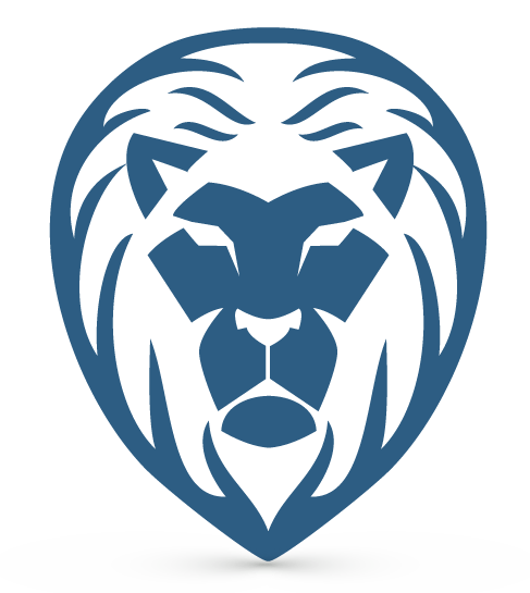 Blue Lion Head Logo - Free Logo Maker - Powerful Lion Head Logo Creator