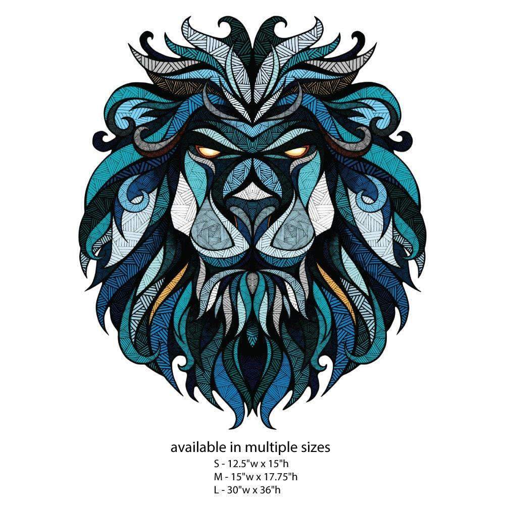Blue Lion Head Logo - Blue Lion Wall Sticker Decal by Andreas Preis