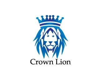 Blue Lion Head Logo - crown lion Designed by MRM1 | BrandCrowd