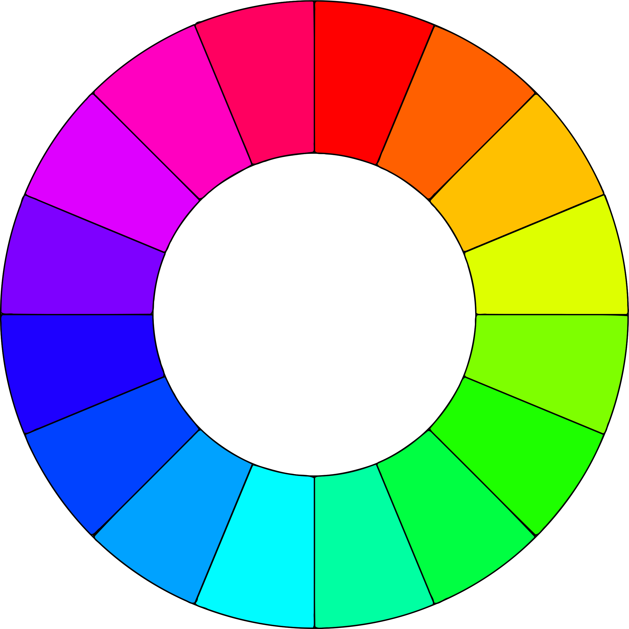 Rainbow Color Wheel Logo - Clipart - Color wheel - 16 colors
