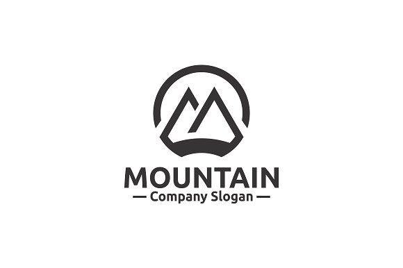 White and Black M Mountain Logo - Mountain (M Letter) ~ Logo Templates ~ Creative Market