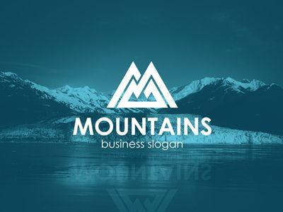 Mountain M Logo - Mountains Logo Monogram M Letter