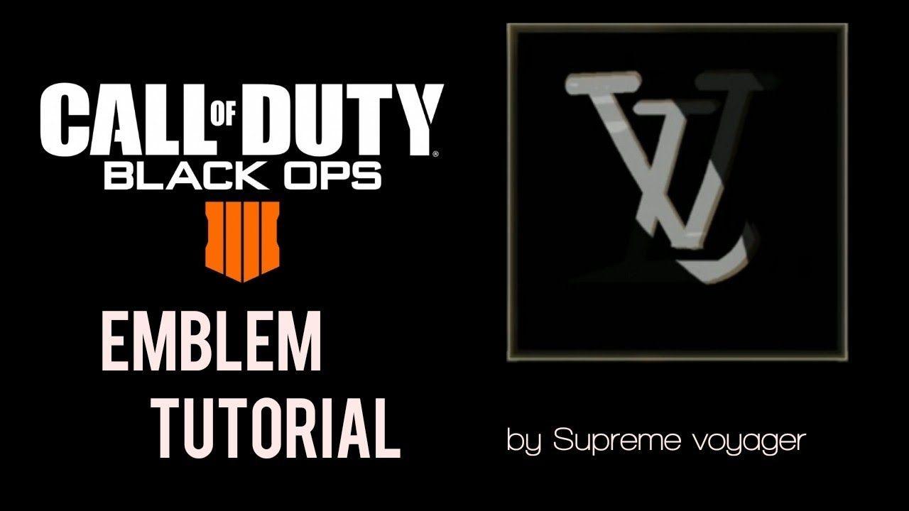 Black LV Logo - COD black ops 4 emblems / (how to create a lv emblem)