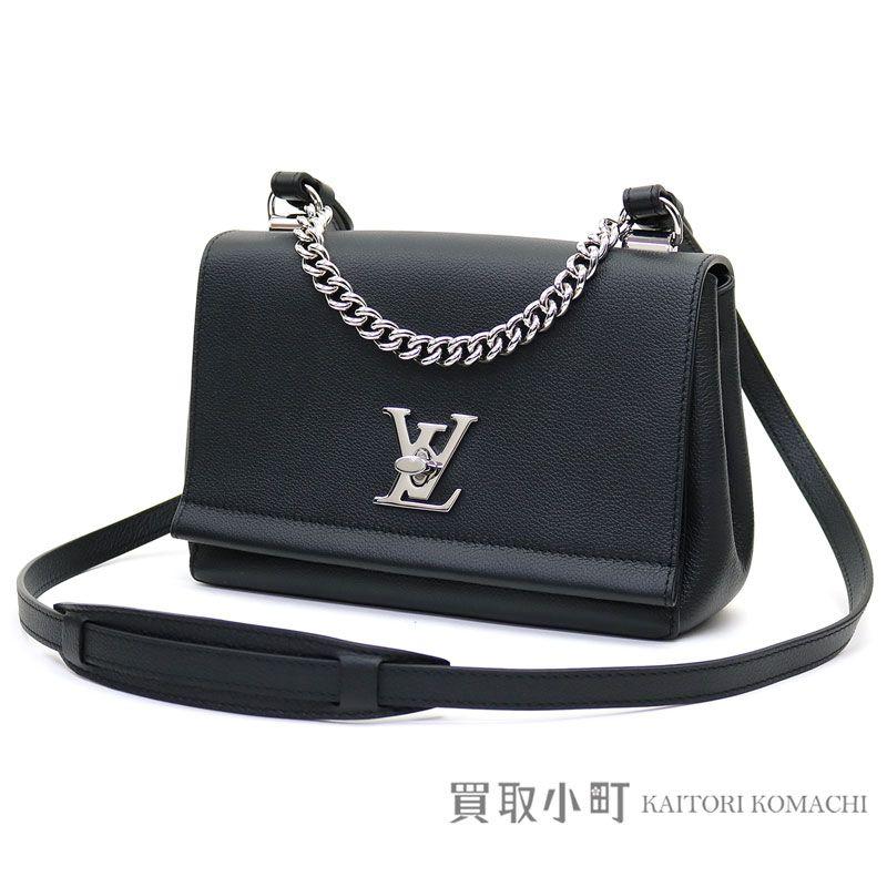 Black LV Logo - KAITORIKOMACHI: Take Louis Vuitton M51200 lock me II BB ノワール ...