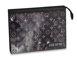 Black LV Logo - Louis Vuitton Galaxy Black Pochette Voyage MM Pouch Monogram LV Logo