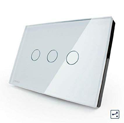 VL Gang Logo - NIMTEK US AU Standard, VL C303S White Crystal Glass Panel, 3