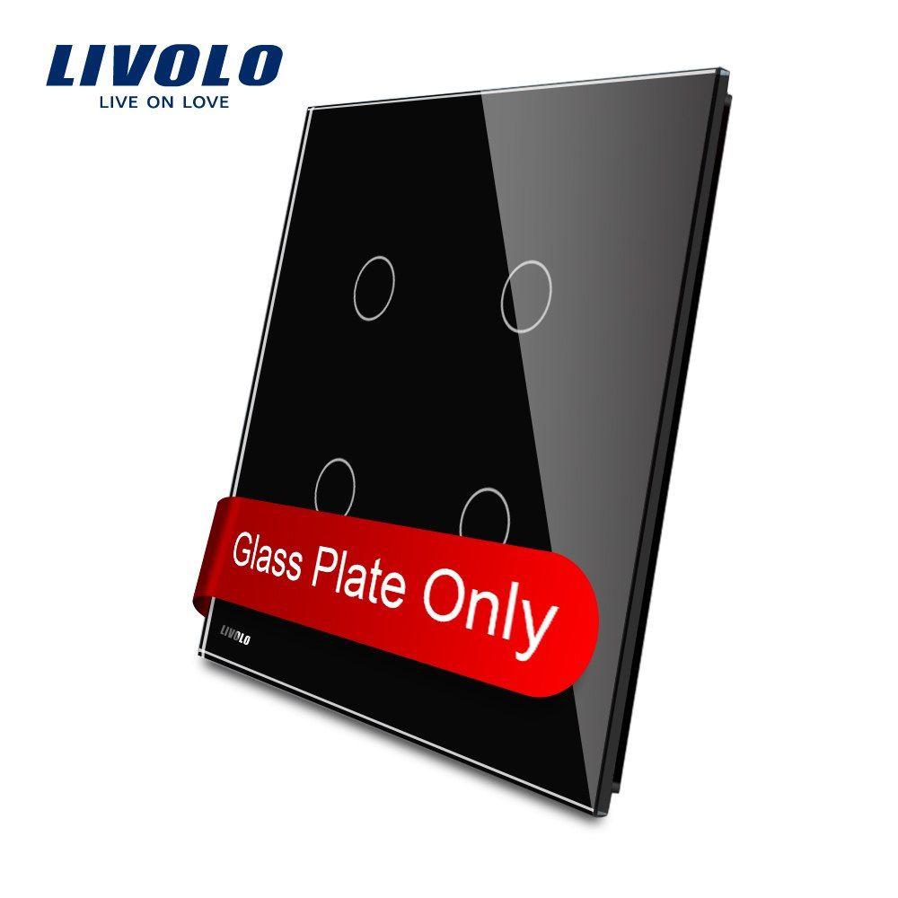 VL Gang Logo - Livolo US standard Luxury Black Color Glass, Double Glass Panel