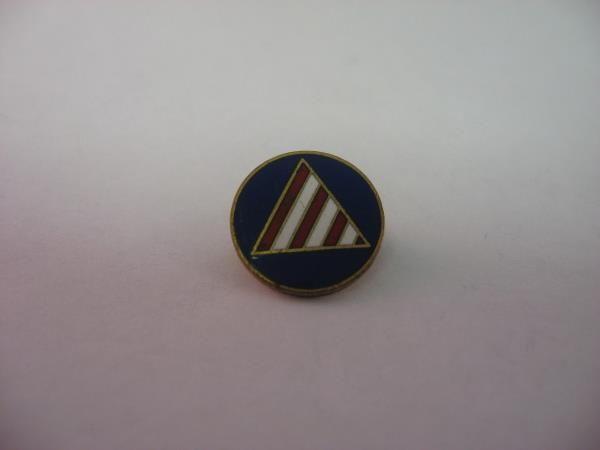 Blue Circle with Triangle Logo - High Quality Vintage Enamel Blue Circle RED WHITE STRIPE TRIANGLE ...