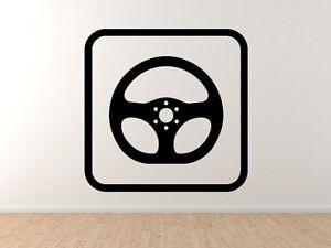 Mechanic Car Logo - Mechanic Auto Repair #4 - Steering Wheel Race Car Logo - Vinyl Wall ...