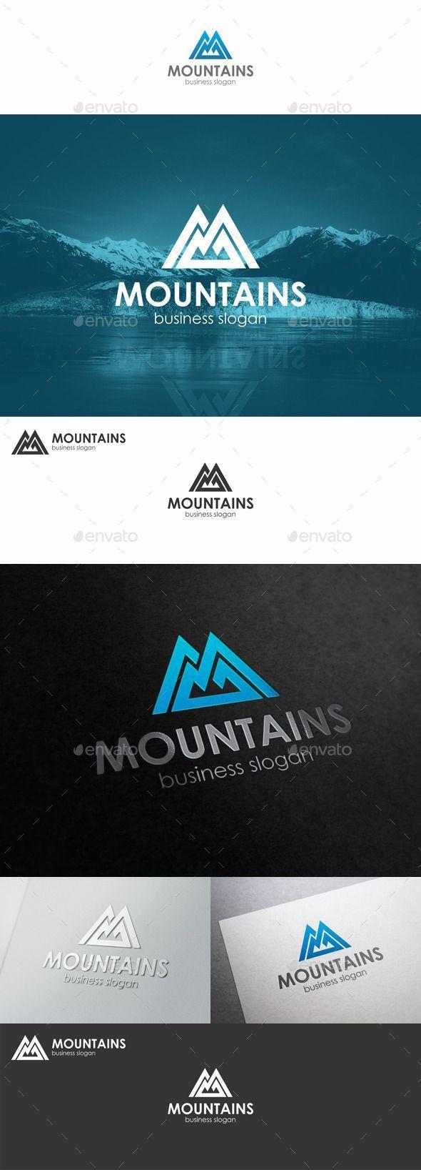 Mountain M Logo - Mountains Logo Monogram M Letter – Mountains Peak Logo Template. Is ...