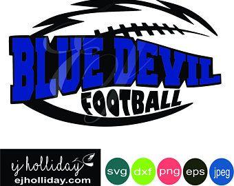 Blue Devils Football Logo - Blue devil football | Etsy